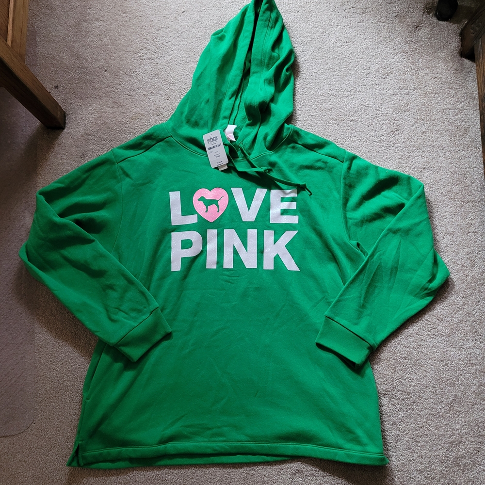 NWT PINK VICTORIA SECRET OVERSIZED HOODIE XL